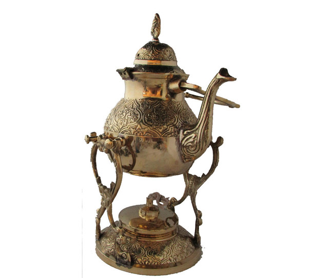 Luxury Artisan Vintage Brass Teapot On Premium Design Showcase