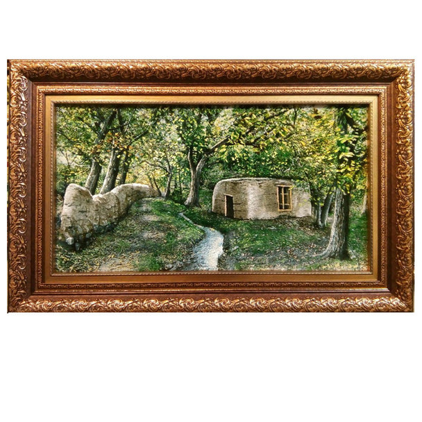 Luxury Amazing Handmade Handmade Carpet With Frame Size With Frame 122x78cm Premium Design Showcase