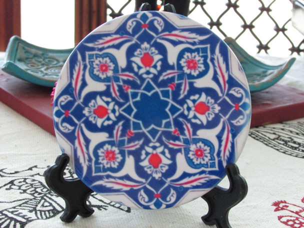 Luxury Uae Blue Pattern Ceramic Tea Premium Design Showcase