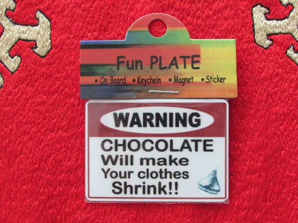 Chocolate Will Make Your Clothes Shrink | Artisan Printed Fridge Magnet | Cultural Heritage Art - Luxury Handcrafted Art Craftihouse Dubai