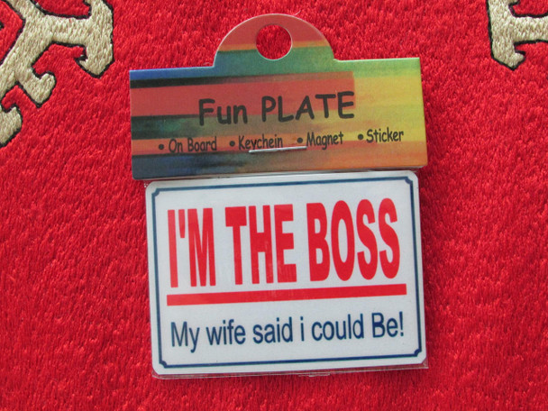 I Am The Boss | Artisan Printed Fridge Magnet | Cultural Heritage Art - Luxury Handcrafted Art Craftihouse Dubai