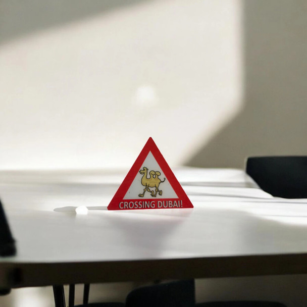 crossing dubai fridge magnet