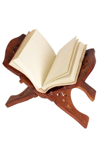 Handcrafted Arabic Wooden Quran Holder Book Lifestyle Visual