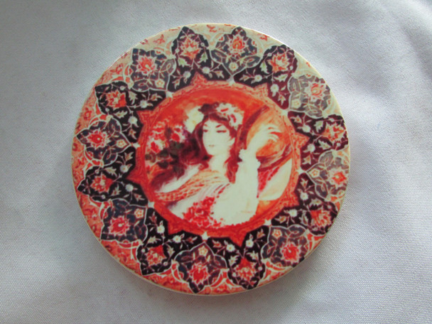 Luxury Artisan Ceramic Tea Coaster .printed Premium Design Showcase