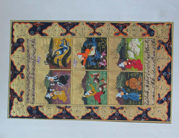 A premium A4 miniature painting from Craftihouse, showcasing exceptional traditional craftsmanship and ornate border detailing.