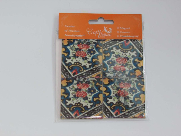 Multi Color Tile Pattern Ceramic Magnet | Exotic Desert-themed Fridge Art | Handcrafted Gift - Luxury Handcrafted Art Craftihouse Dubai