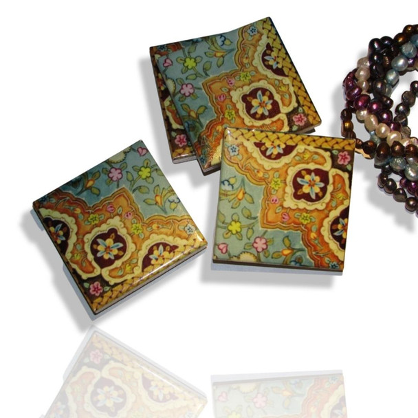 Luxury Uae 4pcs Ceramic Tazhib Pattern Premium Design Showcase