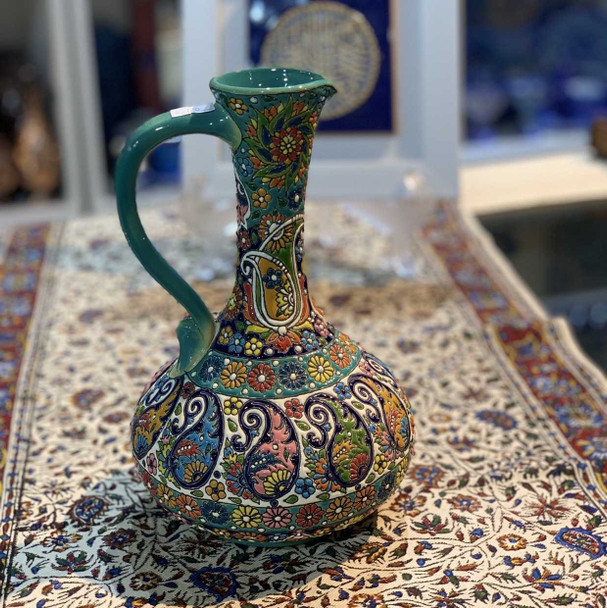 Luxury Handcrafted Ceramic jug Hand Painted Premium Design Showcase