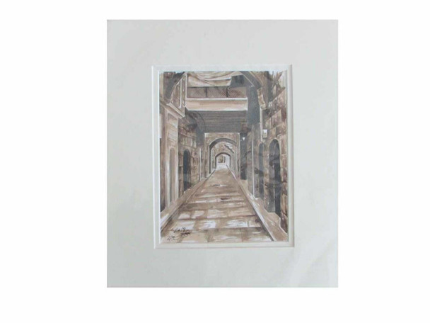 Luxury Original Coffee Painting Damascus Bazaar 26cm X 22cm Premium Design Showcase