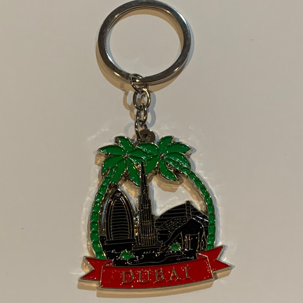 camel & Palm Tree key chain , Dubai Key ring , Golden Color Key ring