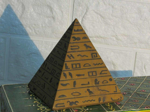 Luxury Artisan Stone Pyramid Honey Brown Premium Design Showcase