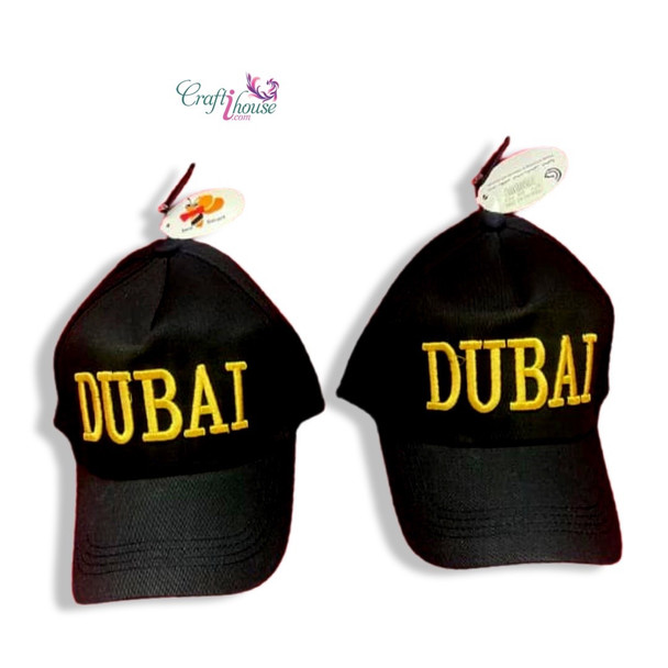 Luxury Dubai hats , 2 pieces Caps For Unisex , Dubai caps , Dubai souvenir Premium Design Showcase