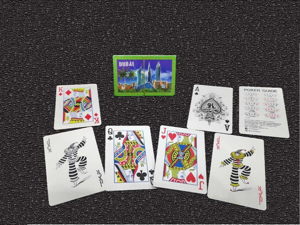 A professional product presentation of the authentic UAE tourist playing card gift from a premier art, gift, and home decor supplier.