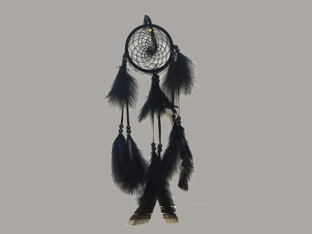 Luxury Black Handmade Feather Dream Catcher Hanging Decoration Premium Design Showcase