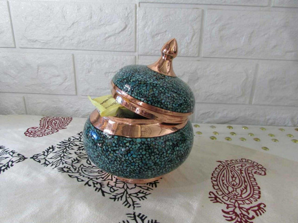 Exclusive Turquoise Inlaying (Firoozehkoobi) Sugar/Candy – Luxury Han... Fine Craftsmanship Detail
