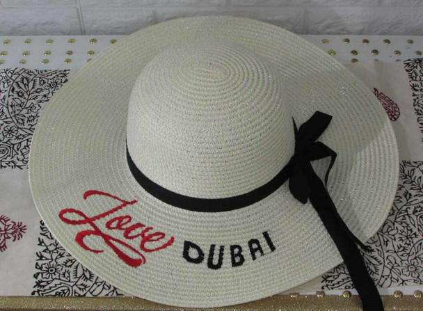 Luxury Dubai Hat , Love Dubai ladies hat , Dubai Souvenir Premium Design Showcase