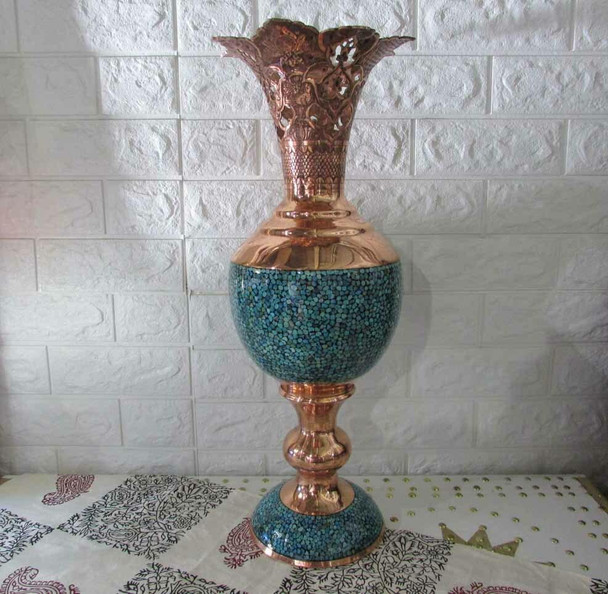 Luxury Turquoise Vase Inlaid Turquoise Premium Design Showcase