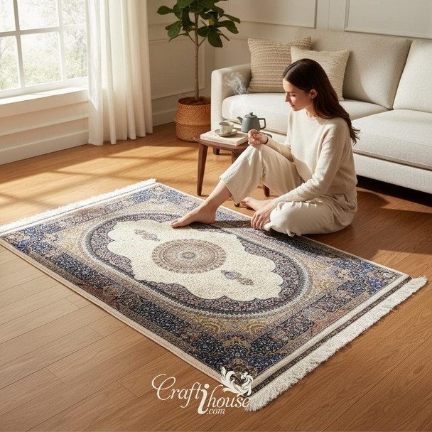 Decorative silk rug for home dcor
