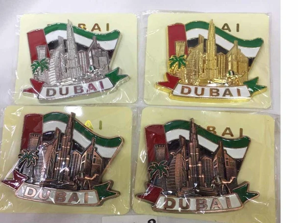 Uae Flag Metal Dubai Premium Magnetic Artwork Iconic Landmark | Handcrafted Ceramic Memento | Tradit - Luxury Handcrafted Art Craftihouse Dubai