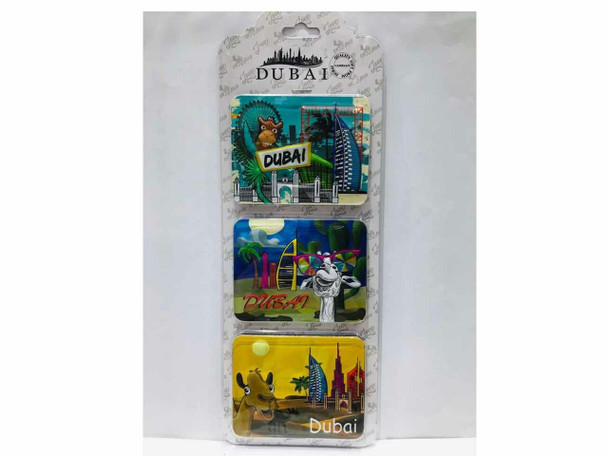 Set Of 3pcs Fridge Magnets | Artisan Magnetic Memento | Unique Dubai Decor - Luxury Handcrafted Art Craftihouse Dubai