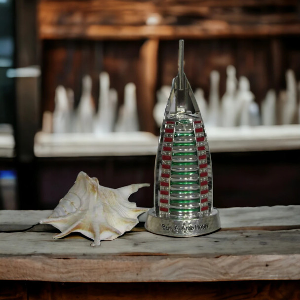 Exclusive Silver Burj Al Arab Statue Fine Craftsmanship Detail