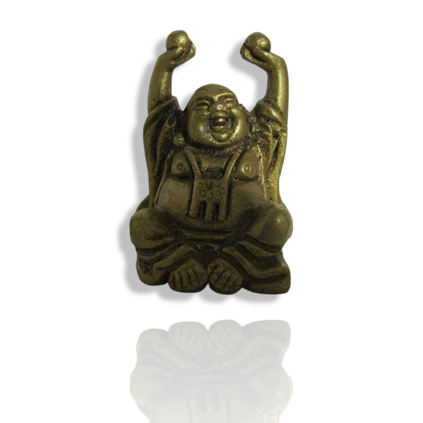 Luxury Artisan laughing Buddha statue Brass Premium Design Showcase