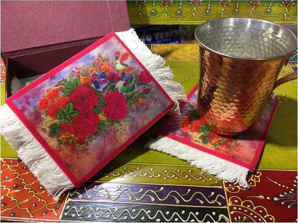 Handcrafted Gorgeous Pink Pattern 6pcs Lifestyle Visual