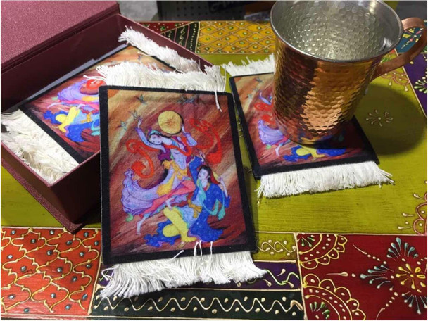Luxury Stunning 6pcs Rug Coaster Premium Design Showcase