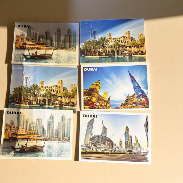 Pack of 6 pcs Dubai Post Cards , UAE post cards , Dubai Souvenir