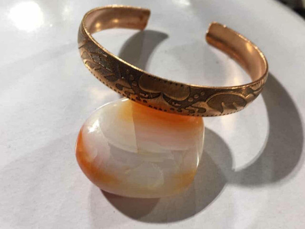 Luxury Handmade Engraved Copper Bracelet Premium Design Showcase