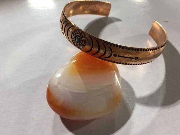Luxury Gorgeous  Copper bracelet , handmade handicraft , adjustable bracelet , engraving on copper Premium Design Showcase