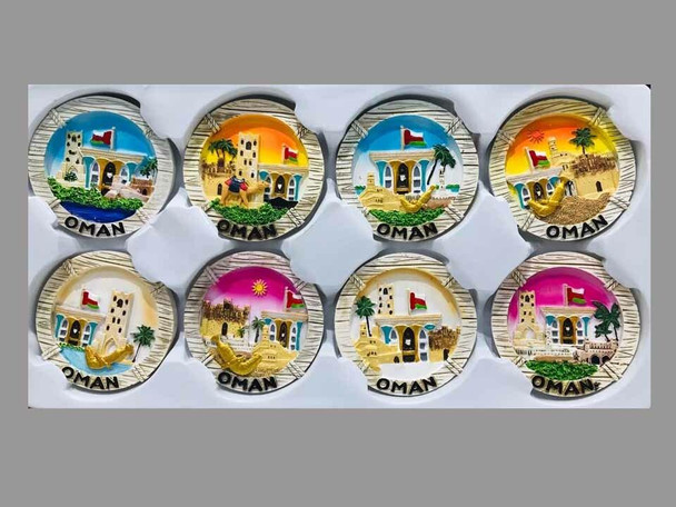 Luxury Cute 8pcs Set Omani Fridge Magnet Premium Design Showcase