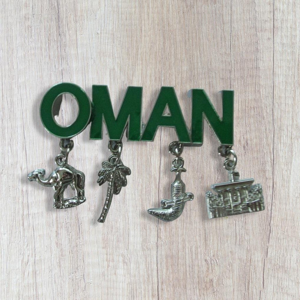 Luxury Uae Green Silver Fridge Magnet Premium Design Showcase