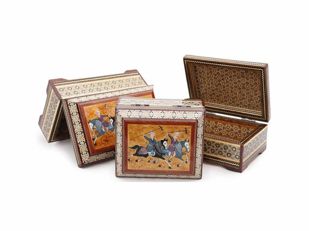 Artisan polo scene Decorative Khatam High-Resolution Product Shot