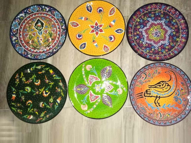 Luxury Assorted color wall hanging turkish plate , diameter : 30 cm Premium Design Showcase