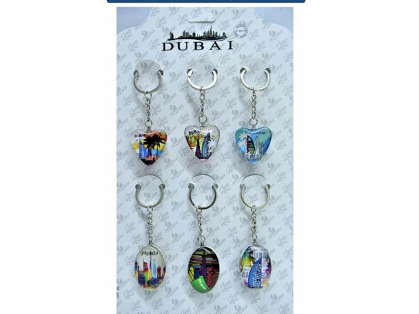 Luxury Glass Key Chain Set Of Premium Design Showcase