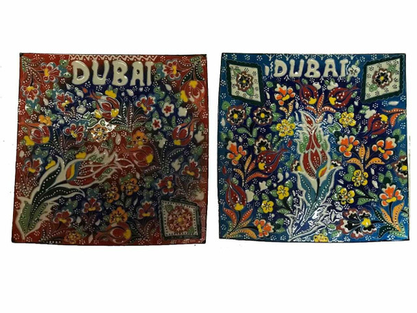 Luxury Dubai pattern Turkish plate ,  Assorted color wall hanging turkish plate , 20x20 cm Premium Design Showcase
