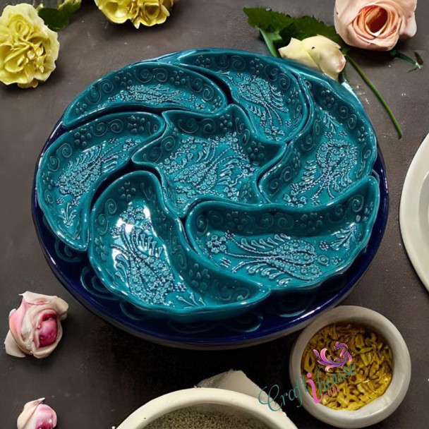 Handcrafted Turkish Pattern Turkish Ceramic Breakfast Lifestyle Visual