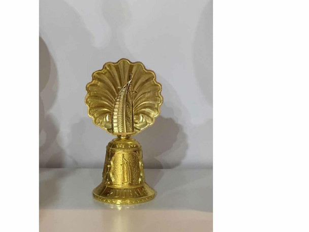 Golden Color Bell Dinner Bell | Sophisticated Boutique Accessory | Crafted In Dubai - Luxury Handcrafted Art Craftihouse Dubai