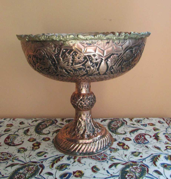 Exclusive Copper Pedestal Bowl Copper Craft Fine Craftsmanship Detail
