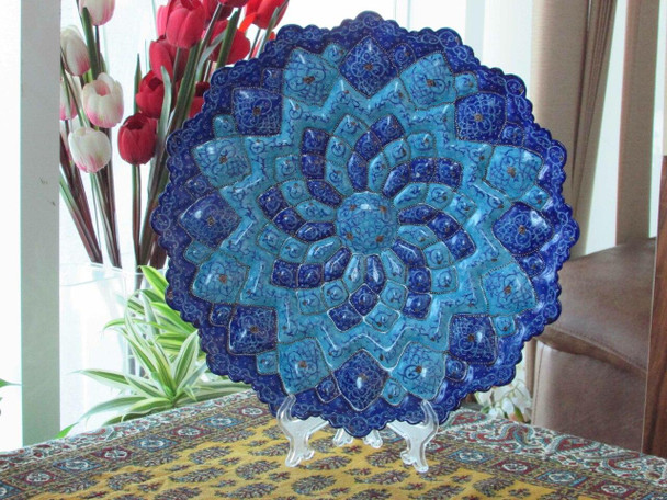 Luxury Persian A Stunning Enamel Plate Premium Design Showcase