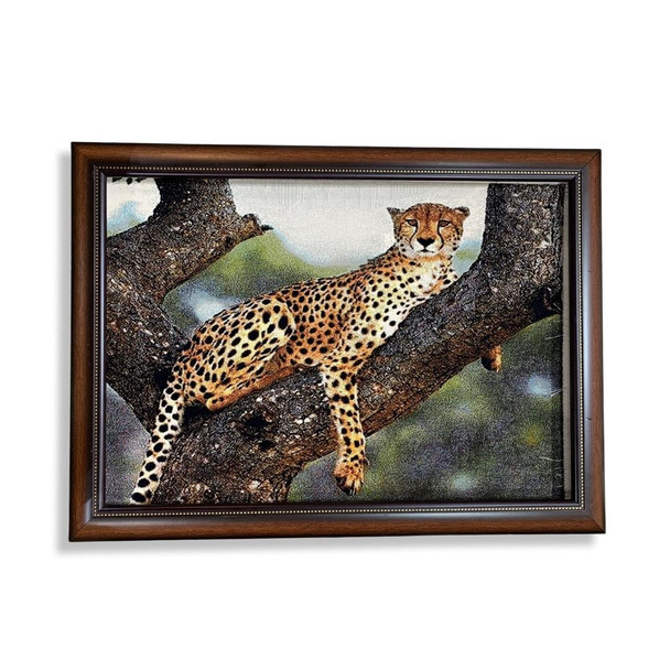 A premium leopard print wall carpet from Craftihouse, perfect as an artistic gift for modern home decor lovers.