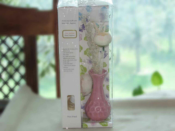 Exclusive Home Fragrance , ceramic flower pink Color vase with 30ml home fragrance Fine Craftsmanship Detail
