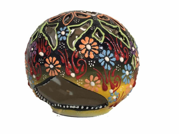 Luxury Tea light ceramic candle holder , Turkish handicrafts , Home lighting gift Premium Design Showcase