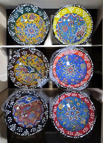 Iznik pattern Turkish ceramic bowl 12cm Global Village souvenir handmade handicraft gift