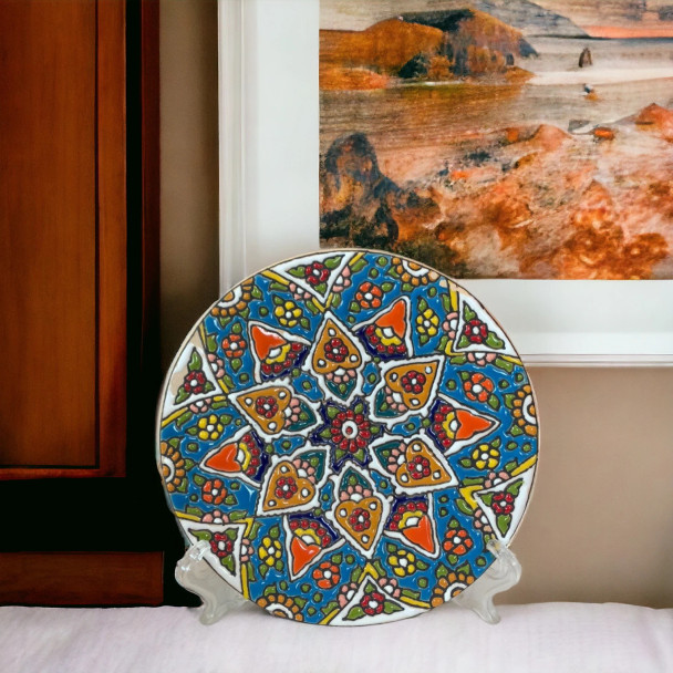 Luxury Handcrafted Earthenware Hanging Ceramic Plate Premium Design Showcase