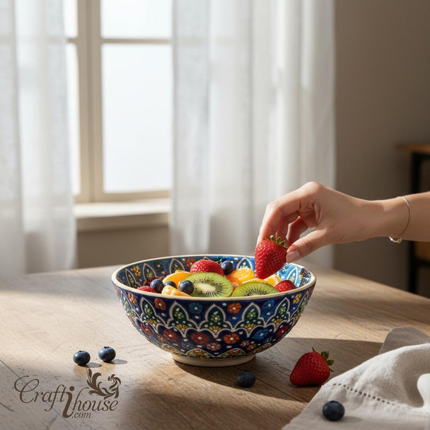 Luxury Exclusive Handmade Ceramic Bowl 20 cm Premium Design Showcase