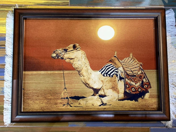 Luxury Gift from Dubai , elegance camel carpet , gift from expo2020 , without frame Premium Design Showcase