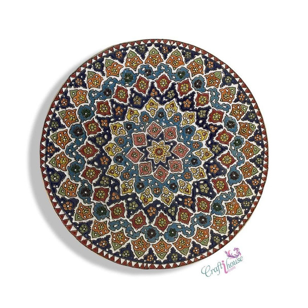Luxury Awesome Handmade Wall Hanging Plate 35 cm , Kebab serving dish , Wall Decor Plate Premium Design Showcase