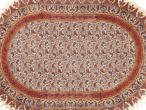 Handcrafted Artisan Oval shape 150x100 ghalamkari Lifestyle Visual